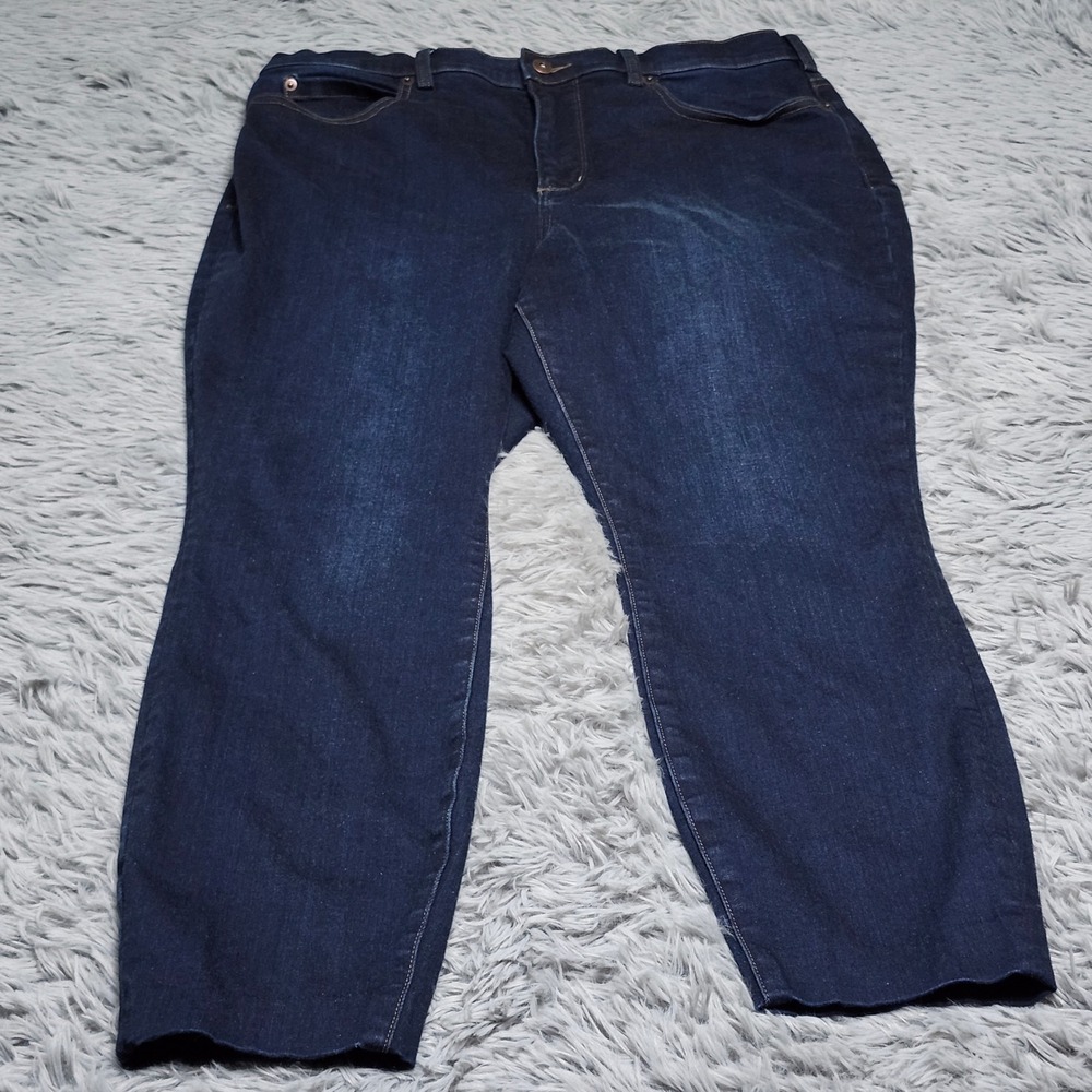 Duluth Trading Co Jeans Womens 16 Regular Dark Wash‎ Denim Stretch Work Pants